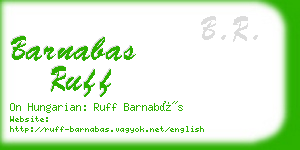 barnabas ruff business card